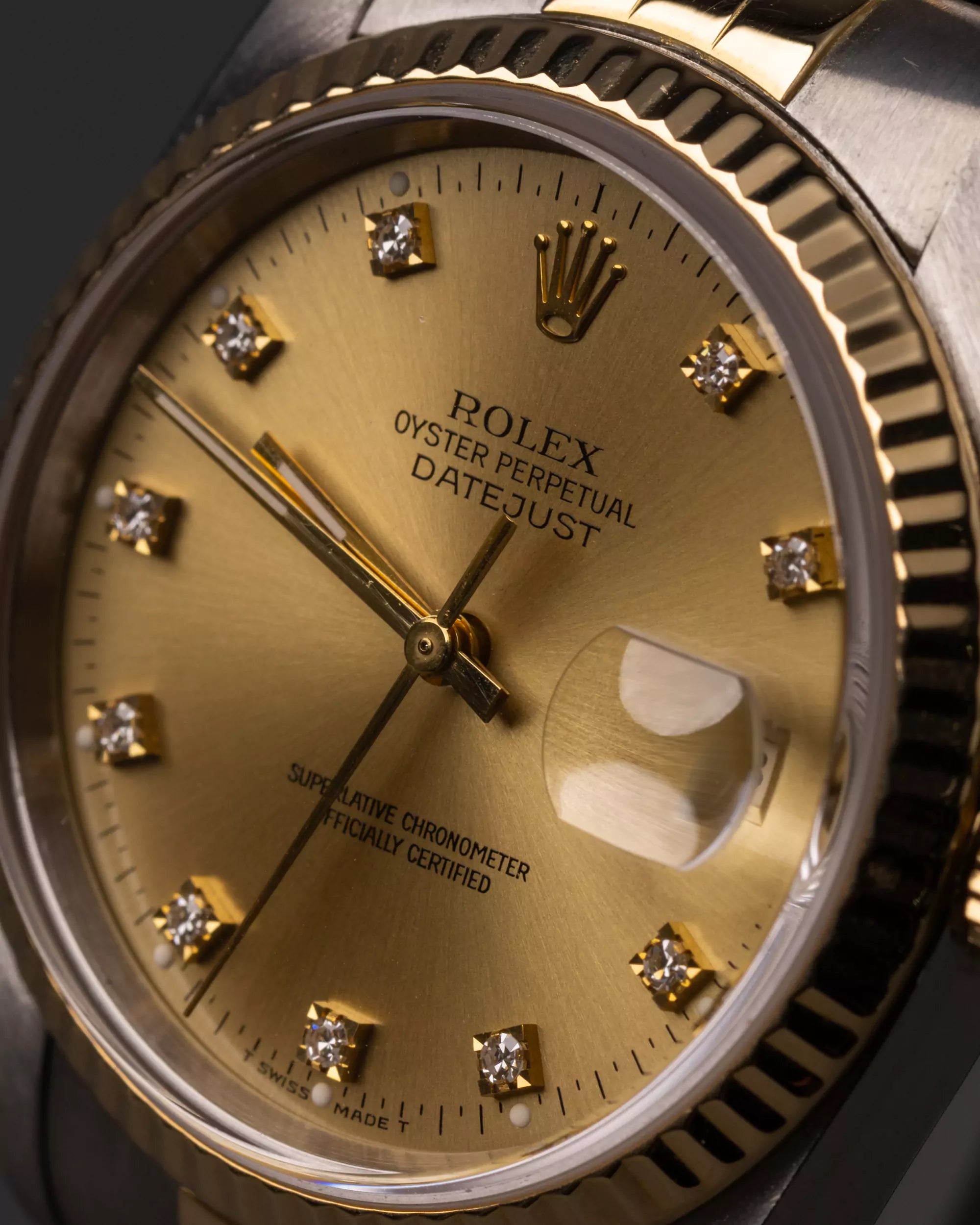 Bicolor Rolex Diamanten Gold