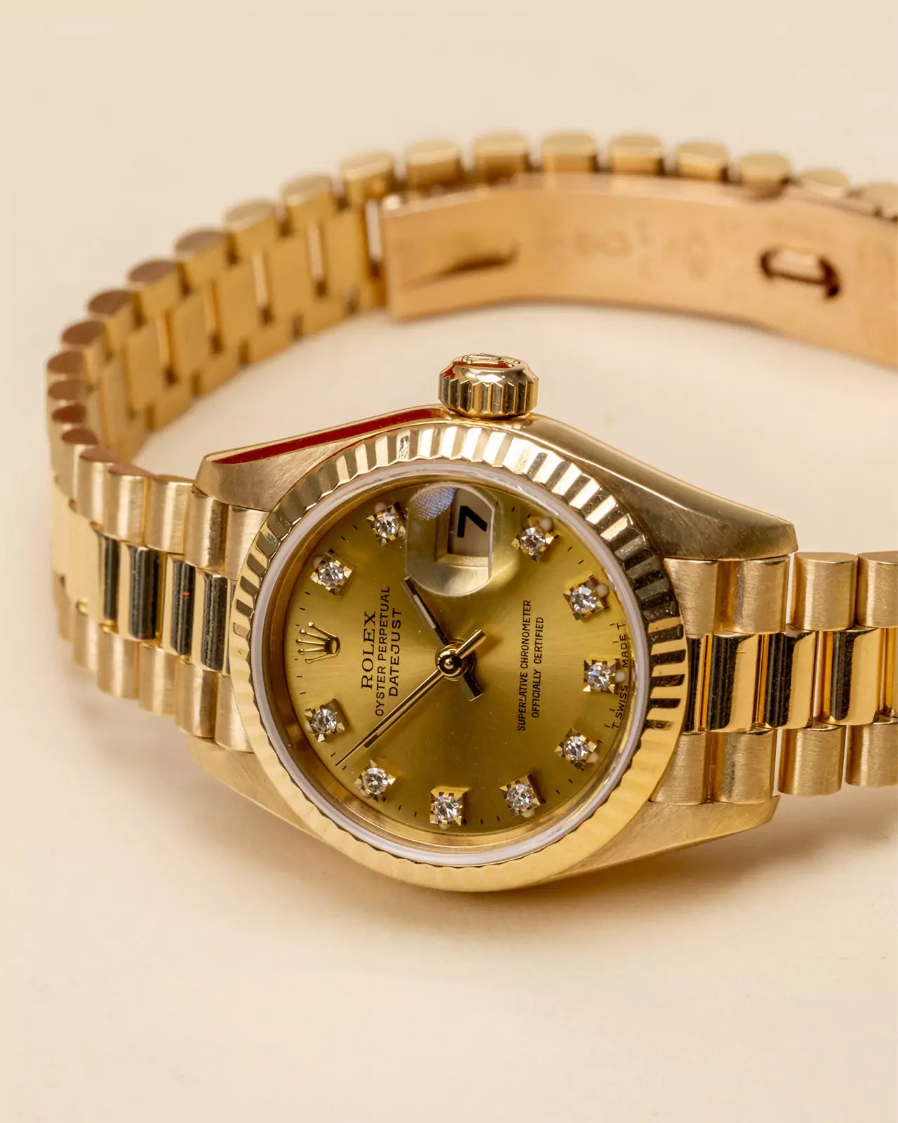 6917/8 Datejust Rolex Vollgold Daimanten